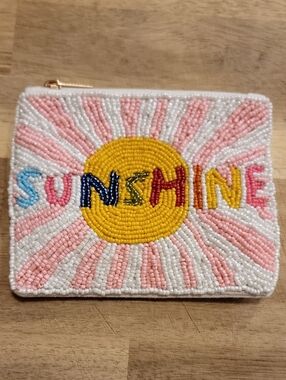 sunshine beaded coin purse